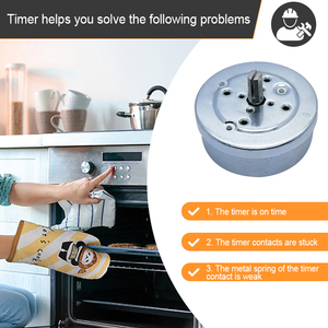 Minuterie de four mécanique ronde de 1 à 120 minutes pour cuisinière électrique et interrupteur à <span class=keywords><strong>micro</strong></span>-<span class=keywords><strong>ondes</strong></span>, accessoires pour hôtels et camping-cars. - Product Image 4