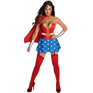 Hot Sale womens Comics Wonder Woman Corset Costume for Adults
