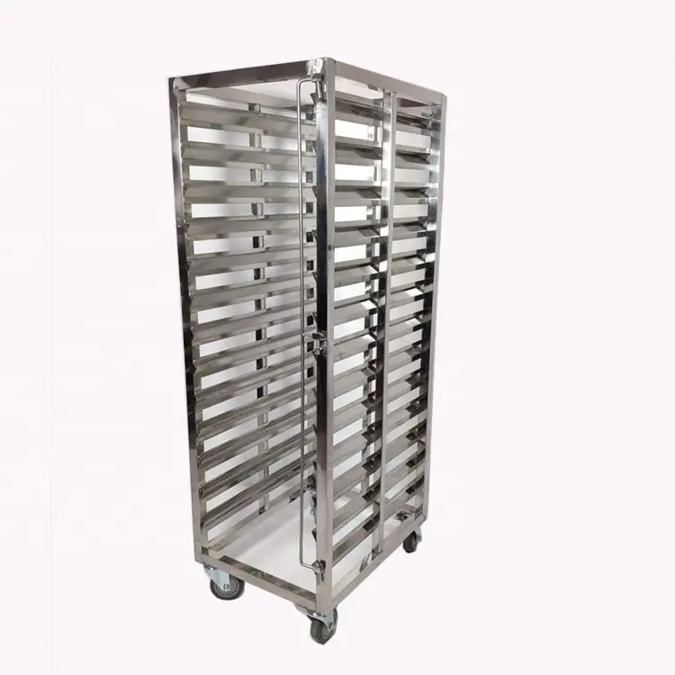 Stainless steel food baking tray carts tray rack trolley 12 15 tier bakery cooling pan cart for kitchen equipment