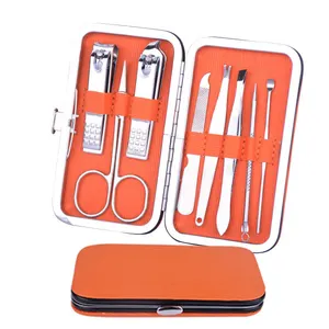 Professionele 8 Stuks Manicure Set Kit Pedicure Schaar Pincet Wenkbrauw Snijder Nagelknipper Roestvrijstalen Nagelverzorging Tool Sets