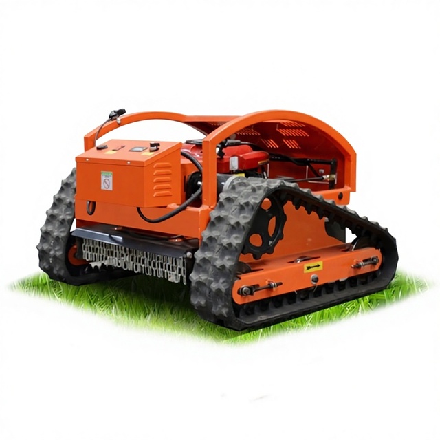 Wholesale Smart Automatic Hand Farm Rubber Track Portable Robot Remote Control Weeding Machine Lawn Mower Mini hay Baler Engine