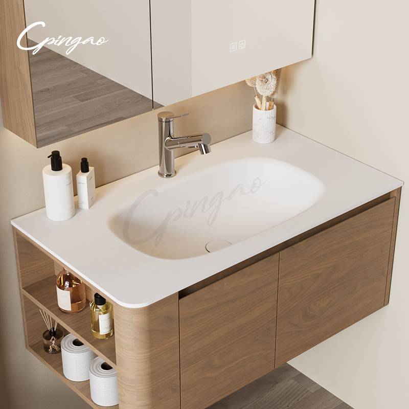 Bathroom Vessel Sink 16"x12" Bathroom Sink Rectangle White Ceramic, FRANIC - Art Basin Vanity - View #6