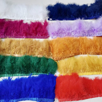 Frange décorative en plumes de marabout à coudre, garniture en plumes de dinde, tissu en dentelle pour robe, vêtement, accessoire de mode, artisanat