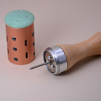 Instrument de moxibustion à roulement portable en jade finement sculpté, surface lisse, appareil de moxibustion chauffant à main