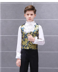 Costume de prince victorien pour enfant, veste de costume, cravate <span class=keywords><strong>jabot</strong></span>, tenue uniforme, cosplay, veste en dentelle, manteau pour garçon - Product Image 5