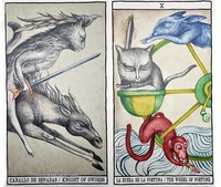 Cartes de tarot en plastique imprimées, personnalisées, de haute qualité, vente en gros, motifs les plus beaux, affirmations tarot