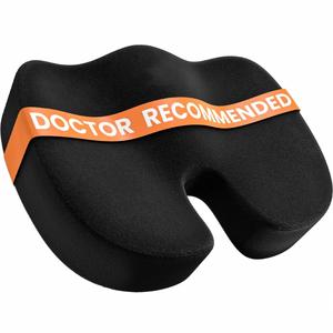 Ergonomic Comfort <b>Memory</b> Foam Seat Cushion Oblong Shape 100% Polyester Removable Machine Washable Customizable Car Office Long - Product Image 1