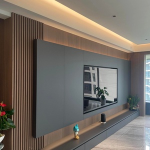 Meuble TV mural en bois personnalisé pour influenceurs - Design minimaliste, cadre ultra-fin, mobilier de salon pour appartement, canapé-lit - Product Image 2