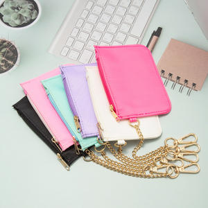 Monedero <span class=keywords><strong>de</strong></span> Tela Color Caramelo, Mini Monedero Multicolor con Llavero, Monedero Personalizado para Monedas, Tarjetero para Mujer - Product Image 4