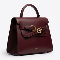Sac à main structuré pour femme en cuir PU avec rabat, élégant sac à bandoulière avec boucle de ceinture, idéal pour le quotidien et le travail