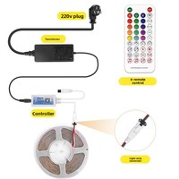 RGB Smart IC COB светодиодные полосы света адресуемые 420 светодиоды/м высокой плотности гибкий 24 В IP20 с дистанционным управлением через приложение