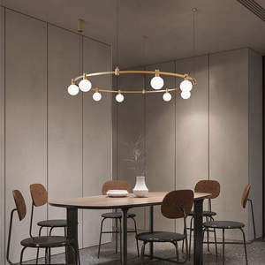 Modern Luxury LED Ceiling Lamp Indoor Lighting Surface Mounting Brass Circular Track Decorative <b>Light</b> for Villa Living Room - Product Image 1