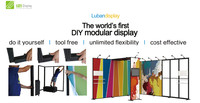 Stand d'exposition modulaire en aluminium SEG de grande taille 10x30 pieds, stand d'exposition multi-panneaux en tissu
