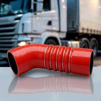 Tuyau en silicone pour refroidisseur d'air de camion industriel (CAC) avec doublure FKM, résistant aux hautes températures et haute pression, coude personnalisé noir, fabrication OEM