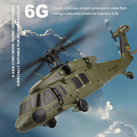 Hélicoptère RC Wltoys K170 2,4 GHz 4 canaux sans ailerons 6 axes UH-60L Brushless Militaire pour Débutants Jouet Avion