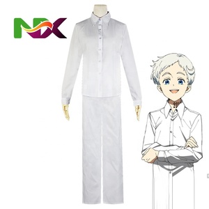 Disfraz de Cosplay de Emma Norman Ray de <span class=keywords><strong>The</strong></span> <span class=keywords><strong>Promised</strong></span> <span class=keywords><strong>Neverland</strong></span>, Camisa Blanca de <span class=keywords><strong>Anime</strong></span>, Atuendo de Juego de Rol de Fábrica - Product Image 4