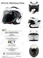 Casque Moto Ouvert DFG 2026 en Promotion – Équipement de Protection Moto ABS PC Double Visière Démontage Rapide Certifié DOT