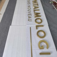 Letras de Acero Inoxidable con Acabado Bronce Cepillado para Señalización Personalizada Directa de Fábrica, con Textura Duradera, Uso en Interiores, Ecológicas, Garantía de 3 Años