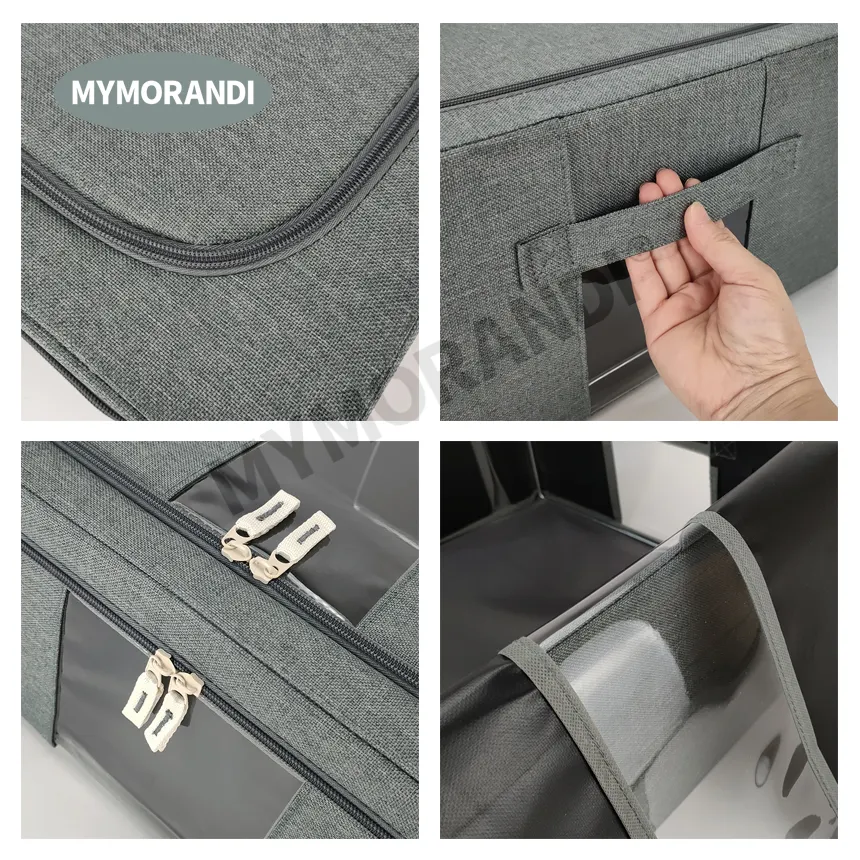 40L 60L 80L 100L Rumah Selimut Besar Kotak Penyimpanan Lipat Oxford Pakaian Dalam Tas Penyimpanan Organizer