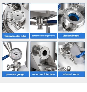 TOPTION Stainless Steel Reactor 50L 1000L Semi Automatic Chemical Laboratory Industrial Use - Product Image 4