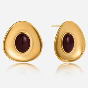 Pendientes de Acero Inoxidable Coreanos de Marca de Lujo de Diseñador, Chapados en Oro, Joyería Fina al por Mayor, Pendientes de Moda para Mujer - Product Image 2