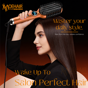 <span class=keywords><strong>Brosse</strong></span> <span class=keywords><strong>lissante</strong></span> ionique professionnelle en céramique Moehair, best-seller, pour un lissage rapide à domicile ou en salon - Product Image 3