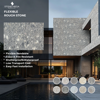 Nouveau design, panneau mural flexible en pierre de granit rugueuse, texture de pierre, panneau de revêtement mural flexible en argile, panneaux muraux en pierre flexible