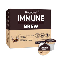 Capsules de café 8-en-1 à marque privée OEM, complexe de champignons avec Ashwagandha, soutien immunitaire et anti-stress, compatibles Keurig K-Cups