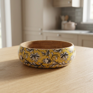 Tazón de Servir de Madera de Acacia de Lujo, Pulido, con Impresión Personalizada, Ecológico, Estilo Vintage, para Servidores de Comida y Restaurantes, BS INTERNATIONAL - Product Image 1