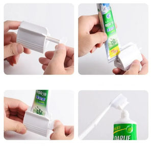 Clip de exprimidor de pasta de dientes portátil-Juego de accesorios de baño multifunción, soporte dispensador de tubo de pasta de dientes de plástico para Facial - Product Image 5
