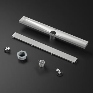 Drenaje de zanja Drenaje de ducha lineal Venta al por mayor Excellence 304 Colador minimalista de acero inoxidable Logotipo láser personalizado <span class=keywords><strong>2</strong></span> PCS CN;ZHE - Product Image 4