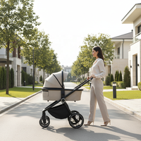 OEM ODM Poussette multifonctionnelle pliable portable pour enfant, bébé, tout-petit, chariot pour nouveau-né, ensemble de poussette de voyage 3 en 1 avec siège auto