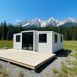Bureau, villa, entrepôt, salle de sport mobile, pliable, extensible, isolé et étanche, en acier, sur mesure, de 20 ou 40 pieds, à double aile - Product Image 1