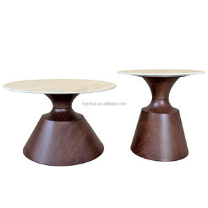 Mesa de Centro Viral Drop TUQ de Piedra Sinterizada de 70 cm, Mesa Auxiliar Pequeña para Sala de Estar, Juego de Mesas Nido para Zona de Sofá, Mesa Esquinera para Sala de Estar - Product Image 3