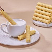 OEM Private Label 0 Transvetten Zoete Fruitige Smaak Knapperige Gevulde Eierrolletjes Snack voor Groothandel