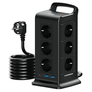 Power Strip Tower Socket <strong>Extension</strong> Lead With 12 Widely Spaced Outlets 3 <strong>USB</strong> Ports <strong>Extension</strong> - Product Image 1