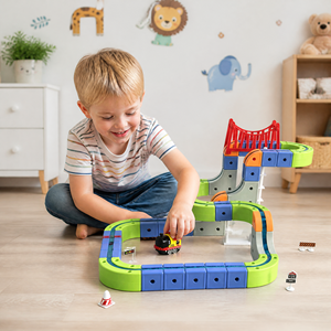 Juego <span class=keywords><strong>de</strong></span> Bloques <span class=keywords><strong>de</strong></span> Construcción Magnéticos, Vagón Magnético Versátil, Juguete Educativo <span class=keywords><strong>de</strong></span> Construcción STEM 3D DIY para Niños, Sin Baterías - Product Image 1