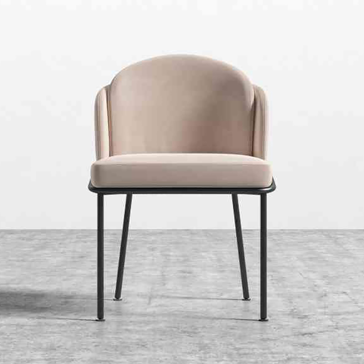 Blush Seat with Black Legs