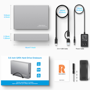 Rshtech bên ngoài Ổ đĩa cứng trường hợp <span class=keywords><strong>USB</strong></span> <span class=keywords><strong>3.0</strong></span> 3.5 inch bên ngoài 16 terabyte ổ cứng bao vây cho văn phòng & người dùng cá nhân - Product Image 6