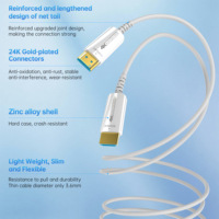 Longueur personnalisée 4K pour câble à fibre optique HDMI 18Gbps A400 conducteur en cuivre PVC plaqué or mâle pour moniteur de données Audio vidéo