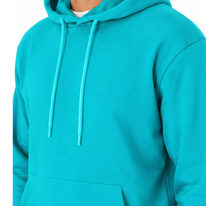 Sweat-shirts à capuche décontractés pour hommes en tissu polaire mélangé coton, avec logo et design personnalisés, pour la vente en ligne en gros - Product Image 4