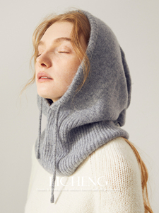 Balaclava simple et basique pour <span class=keywords><strong>femme</strong></span>, <span class=keywords><strong>mode</strong></span> hiver, protection du cou, anti-froid, chapeau pull-over - Product Image 2