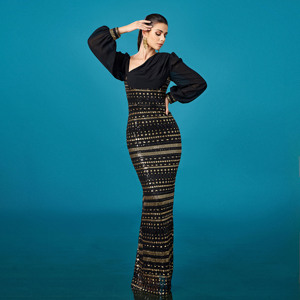 Black Dress Asymmetrical Neckline - Elegant & Stylish Black Dress Asymmetrical Neckline - Elegant & Stylish