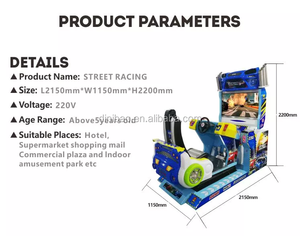 Prezzo di fabbrica 42 pollici schermo Arcade gettoni giochi 3D Post apocalittico caos giochi simulatore di corse - Product Image 4