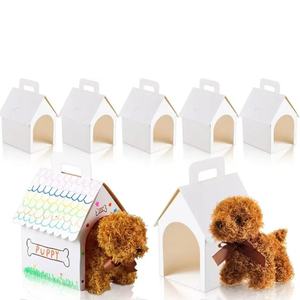 Scatole <span class=keywords><strong>Regalo</strong></span> per Feste a Tema Cane, a Forma di Cuccia Bianca, con Fori, Pieghevoli con Manico, per Cuccioli, Adozione di Animali, Bambini - Product Image 6