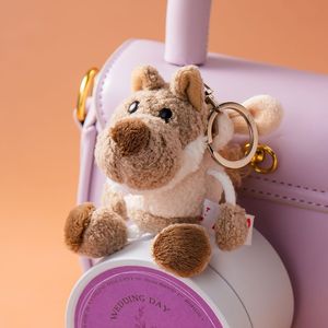 Portachiavi Peluche Lupo Carino in Pelle di Pecora, Giocattolo Morbido Imbottito a Forma di Animale Cartone Animato, Ciondolo per Borsa, Regali di Natale - Vendita all'Ingrosso - Product Image 4