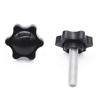 Bouton étoile en plastique M4 M5 M6, vis à sertir manuelle, bouton de serrage à filetage mâle pour profilés en aluminium, armoires et meubles