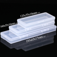 SUNSHING Organisateur en plastique à couvercle rabattable multi-usages, boîtes en plastique transparentes rectangulaires pour bijoux, trousse à crayons, rangement