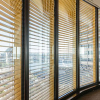 Ventana Corredera de Aleación de Aluminio con Certificación CE, con Persiana Integrada, Aislamiento Acústico, Protección Solar y Privacidad, Ventana Hueca para Construcción de Viviendas