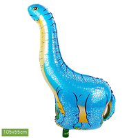 Ballons en aluminium imperméables en gros, motif dinosaure de dessin animé (T-rex, Velociraptor) pour décorations de fête d'anniversaire, avec logo et taille personnalisables